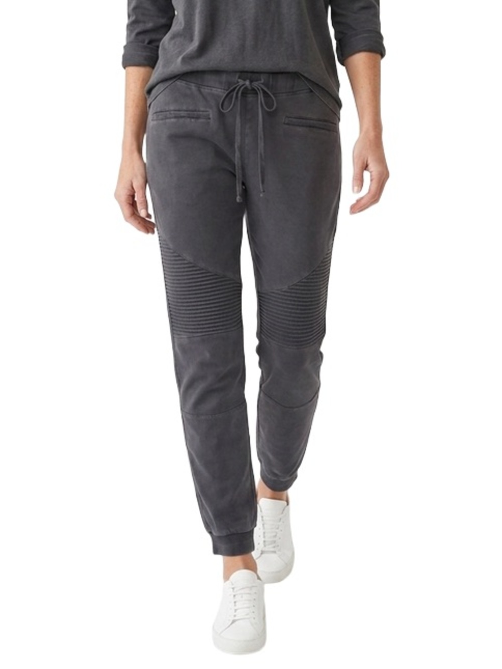 Rich & Skinny grey moto joggers
